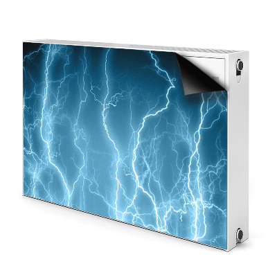 Magnetic radiator cover Blue lightning