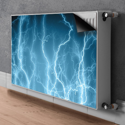 Magnetic radiator cover Blue lightning