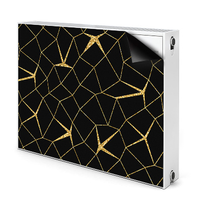 Magnetic radiator cover Gold and black mosaic