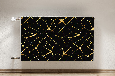 Magnetic radiator cover Gold and black mosaic