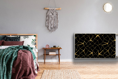 Magnetic radiator cover Gold and black mosaic