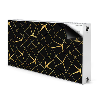 Magnetic radiator cover Gold and black mosaic