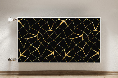 Magnetic radiator cover Gold and black mosaic