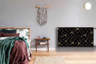 Magnetic radiator cover Gold and black mosaic