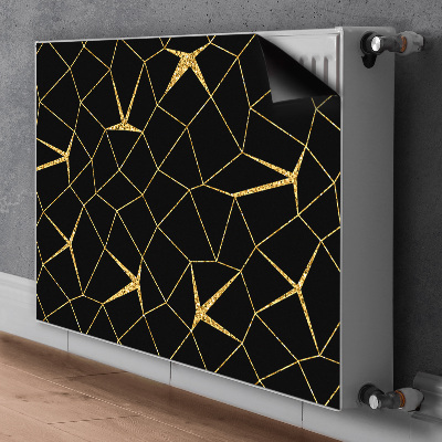 Magnetic radiator cover Gold and black mosaic