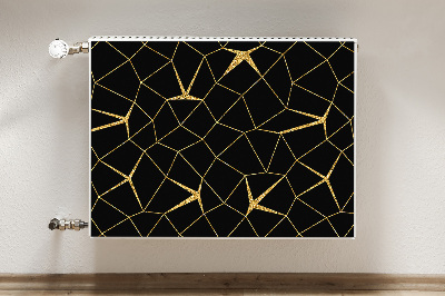 Magnetic radiator cover Gold and black mosaic