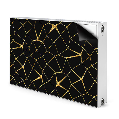 Magnetic radiator cover Gold and black mosaic