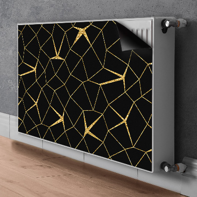 Magnetic radiator cover Gold and black mosaic