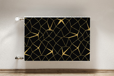 Magnetic radiator cover Gold and black mosaic