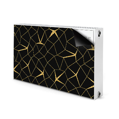 Magnetic radiator cover Gold and black mosaic