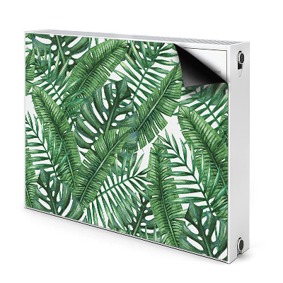 Decorative radiator cover Tropical leaves