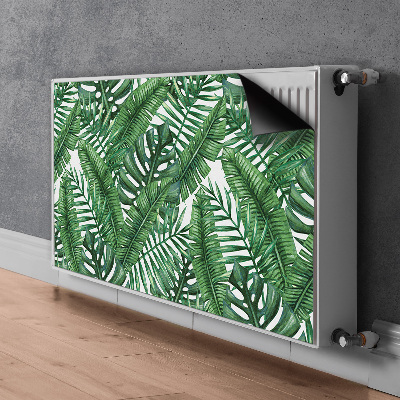 Decorative radiator cover Tropical leaves