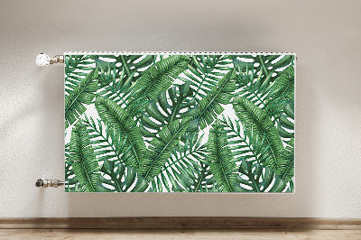 Decorative radiator cover Tropical leaves