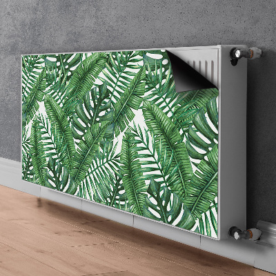 Decorative radiator cover Tropical leaves