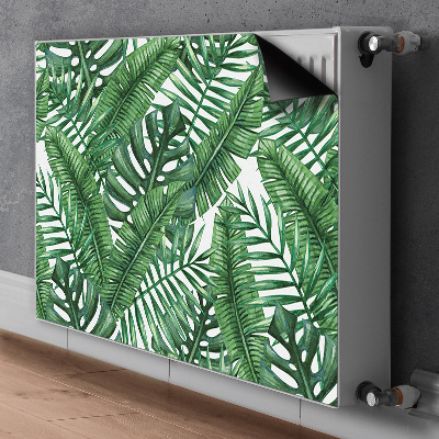 Decorative radiator cover Tropical leaves