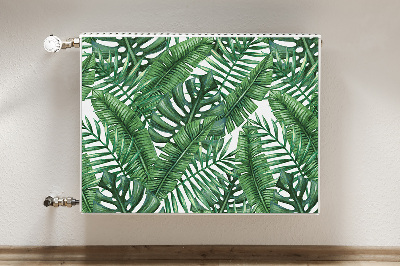 Decorative radiator cover Tropical leaves