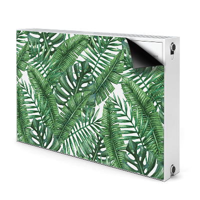 Decorative radiator cover Tropical leaves