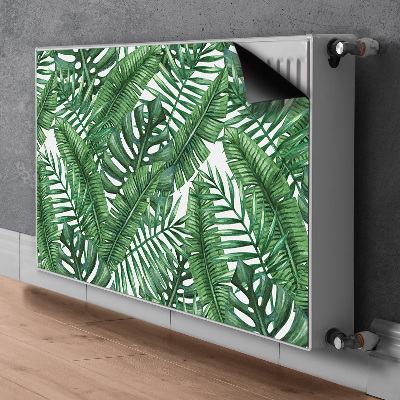 Decorative radiator cover Tropical leaves