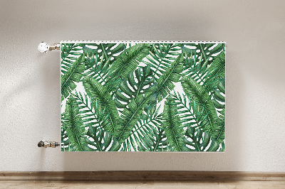 Decorative radiator cover Tropical leaves