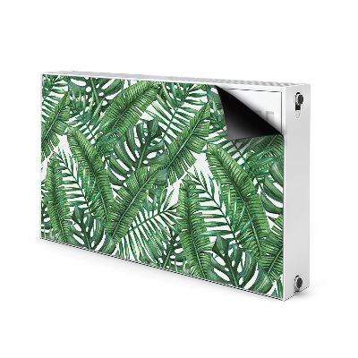 Decorative radiator cover Tropical leaves