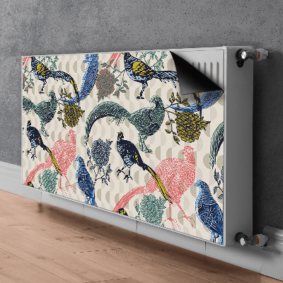 Magnetic radiator cover Painted quails