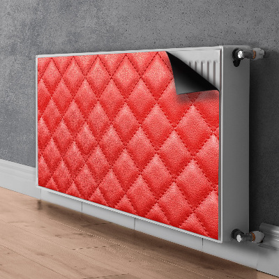Magnetic radiator mat Red diamond pattern