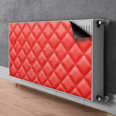 Magnetic radiator mat Red diamond pattern