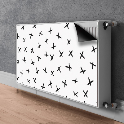 Decorative radiator cover Drawn crosses