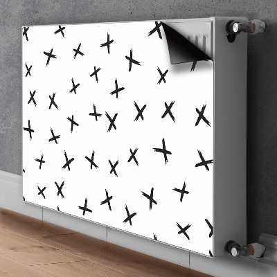 Decorative radiator cover Drawn crosses