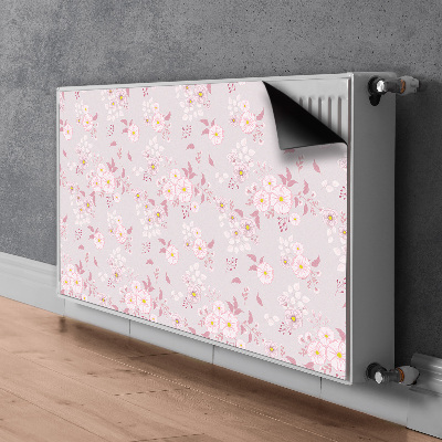Magnetic radiator cover Little pink flowers