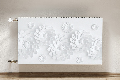 Printed radiator mat Flower 3D pattern