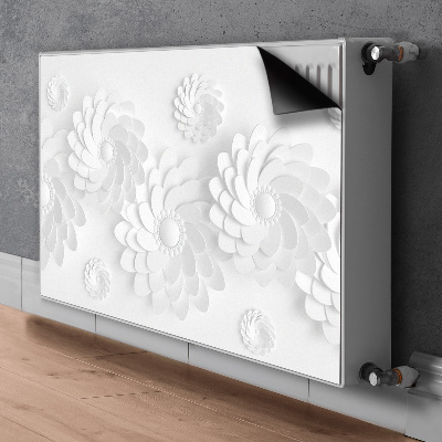 Printed radiator mat Flower 3D pattern
