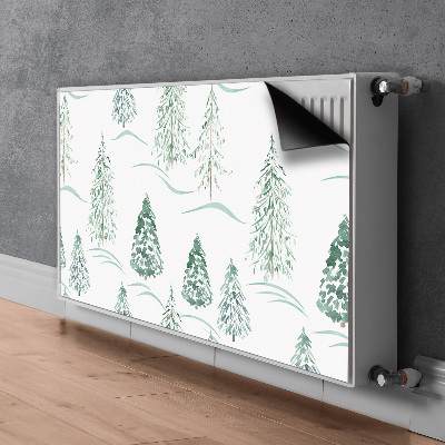 Magnetic radiator mat Winter Christmas tree