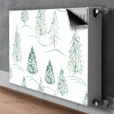 Magnetic radiator mat Winter Christmas tree