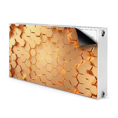 Decorative radiator mat Honeycomb 3d graphics