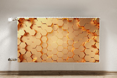 Decorative radiator mat Honeycomb 3d graphics