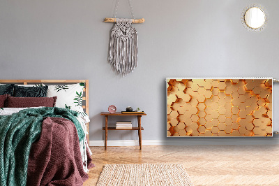 Decorative radiator mat Honeycomb 3d graphics