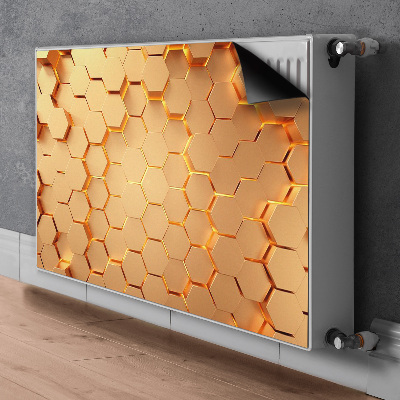 Decorative radiator mat Honeycomb 3d graphics