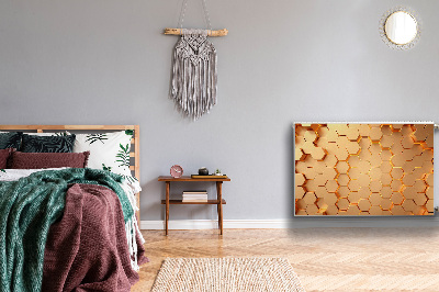 Decorative radiator mat Honeycomb 3d graphics