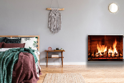 Decorative radiator mat Cozy fireplace Fire