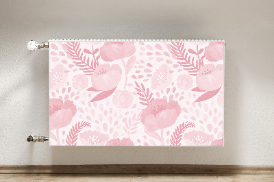 Magnetic radiator mat Pink poppies