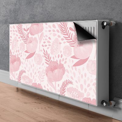 Magnetic radiator mat Pink poppies