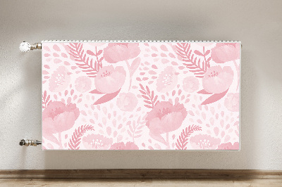 Magnetic radiator mat Pink poppies