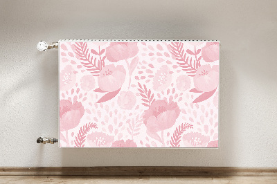 Magnetic radiator mat Pink poppies