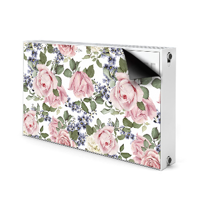 Magnetic radiator mat Watercolor roses