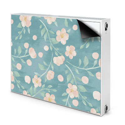 Decorative radiator mat Pastel flowers