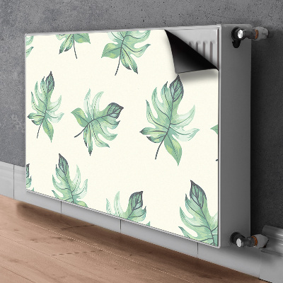 Decorative radiator cover Tropical leaves