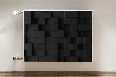 Radiator cover Black 3D cubes
