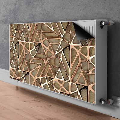 Magnetic radiator cover Copper mesh wood