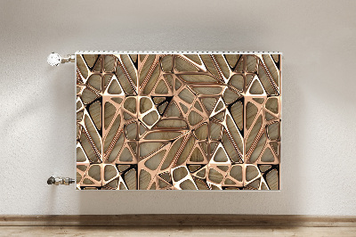 Magnetic radiator cover Copper mesh wood